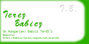 terez babicz business card